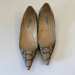 Jimmy Choo snakeskin kitten heel